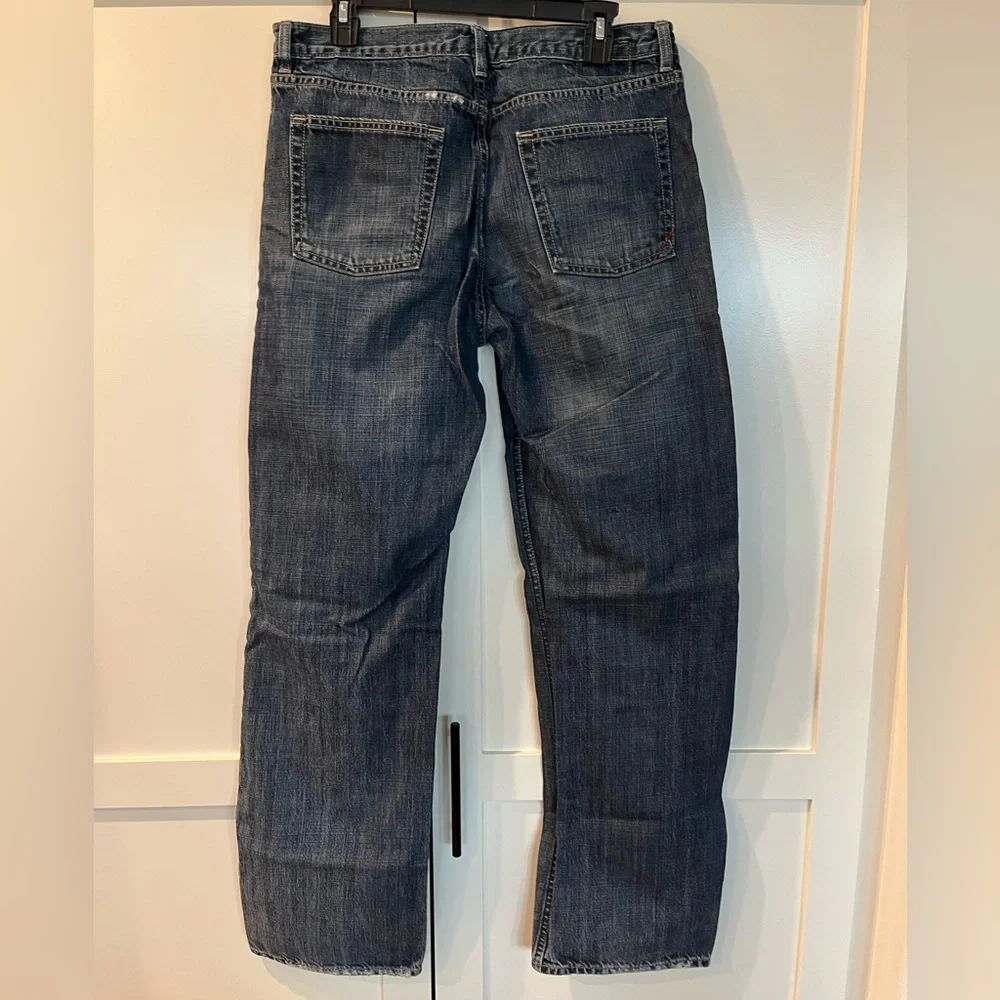 Banana Republic Relaxed Fit Blue Jeans 100% Cotton Straight Leg | 35x34